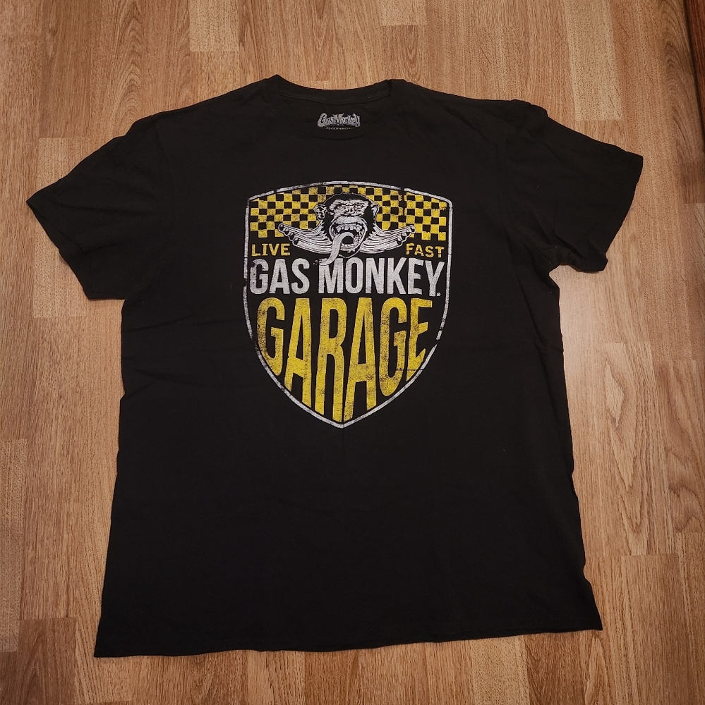 Gas Monkey Garage Short Sleeve Cotton Tee Black Large